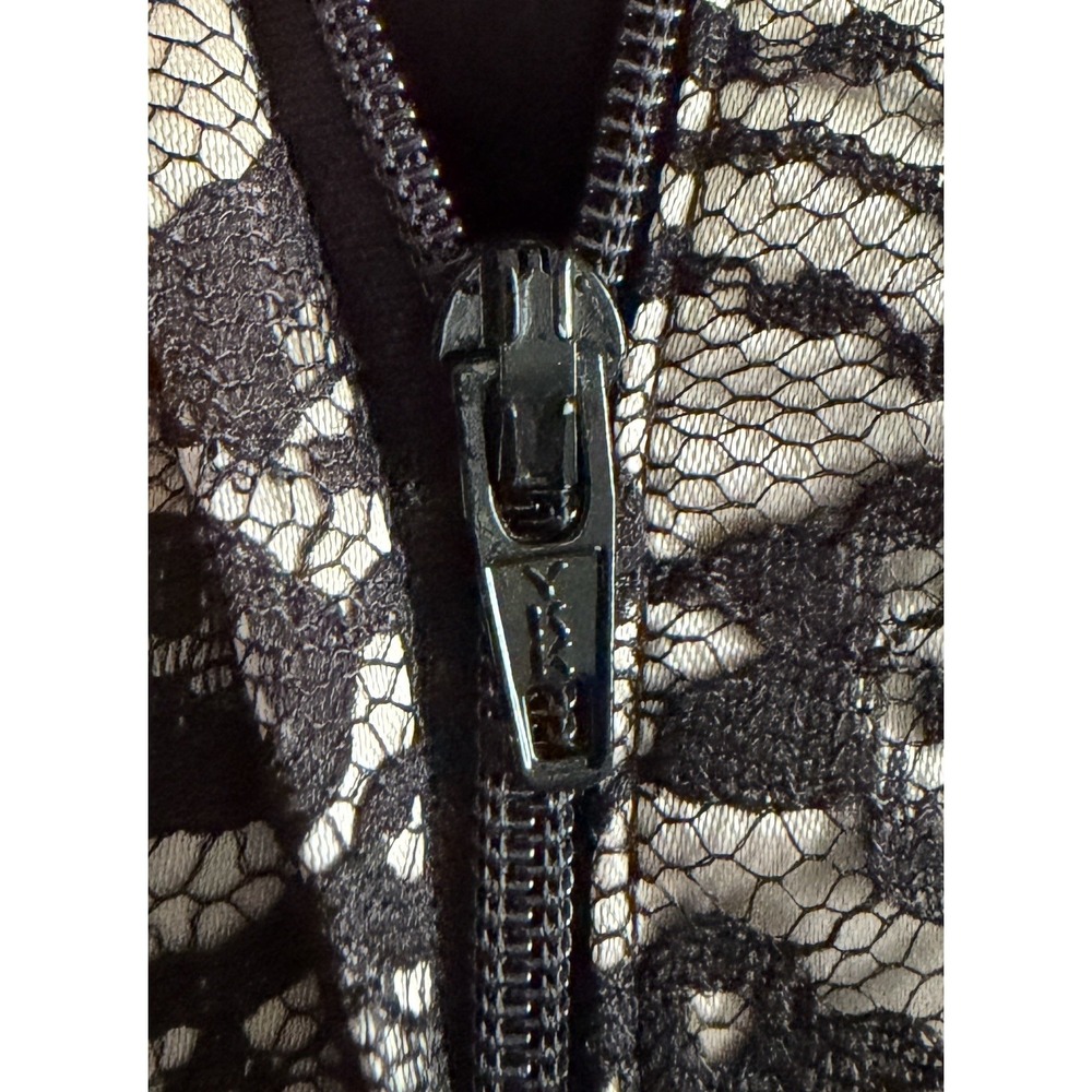 VTG 80s Jessica McClintock Gunne Sax Lace & Tull Gold Black Dress Party 9 / 10 - Picture 7 of 16